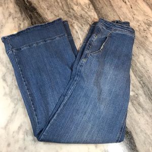 Free People Wide Leg Denim Trouser